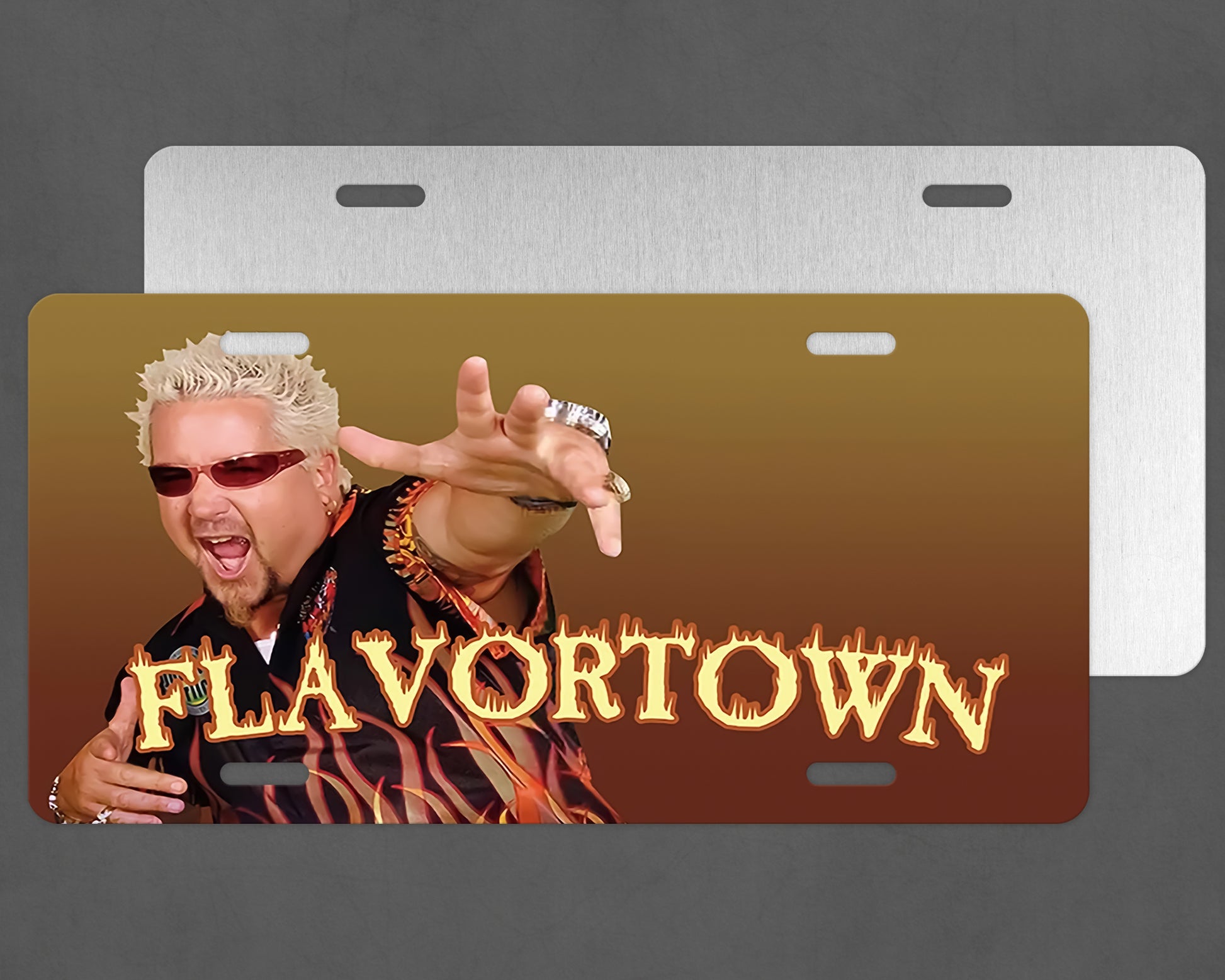 Flavortown Guy Fieri License Plate