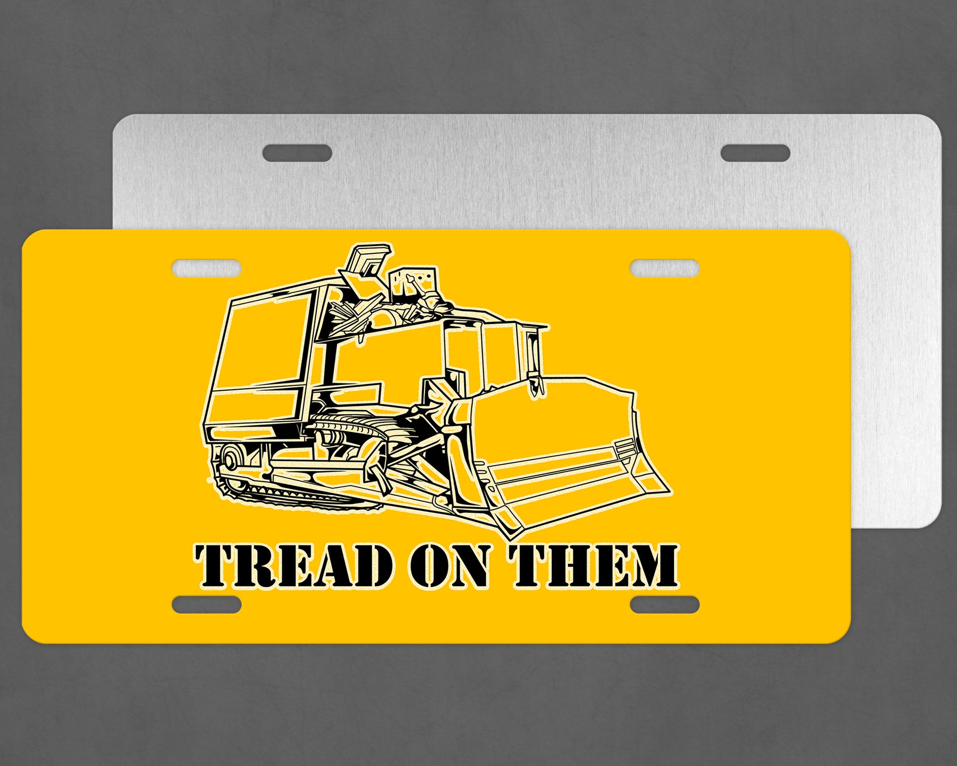Tread On Them Killdozer License Plate