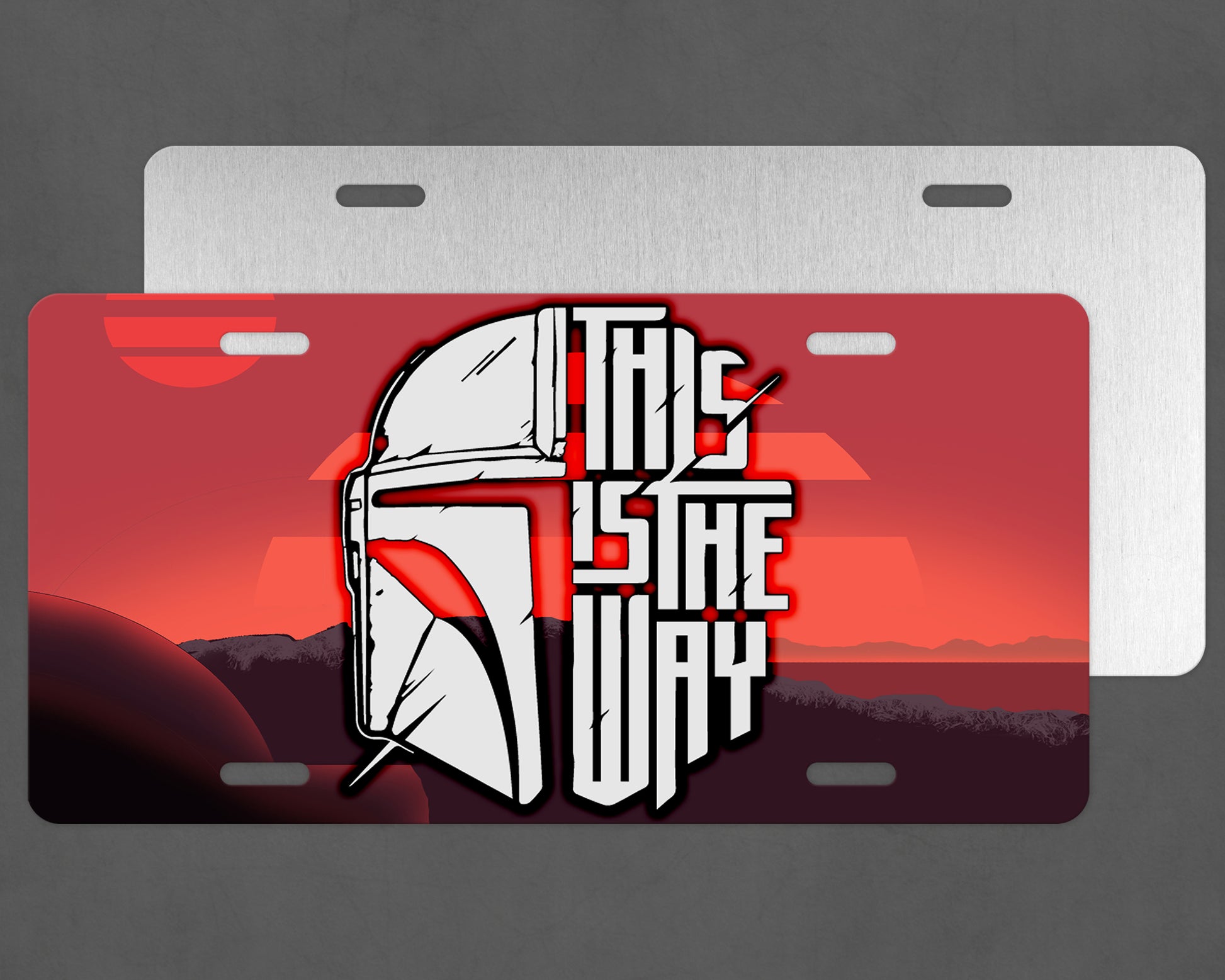 Mandalorian License Plate