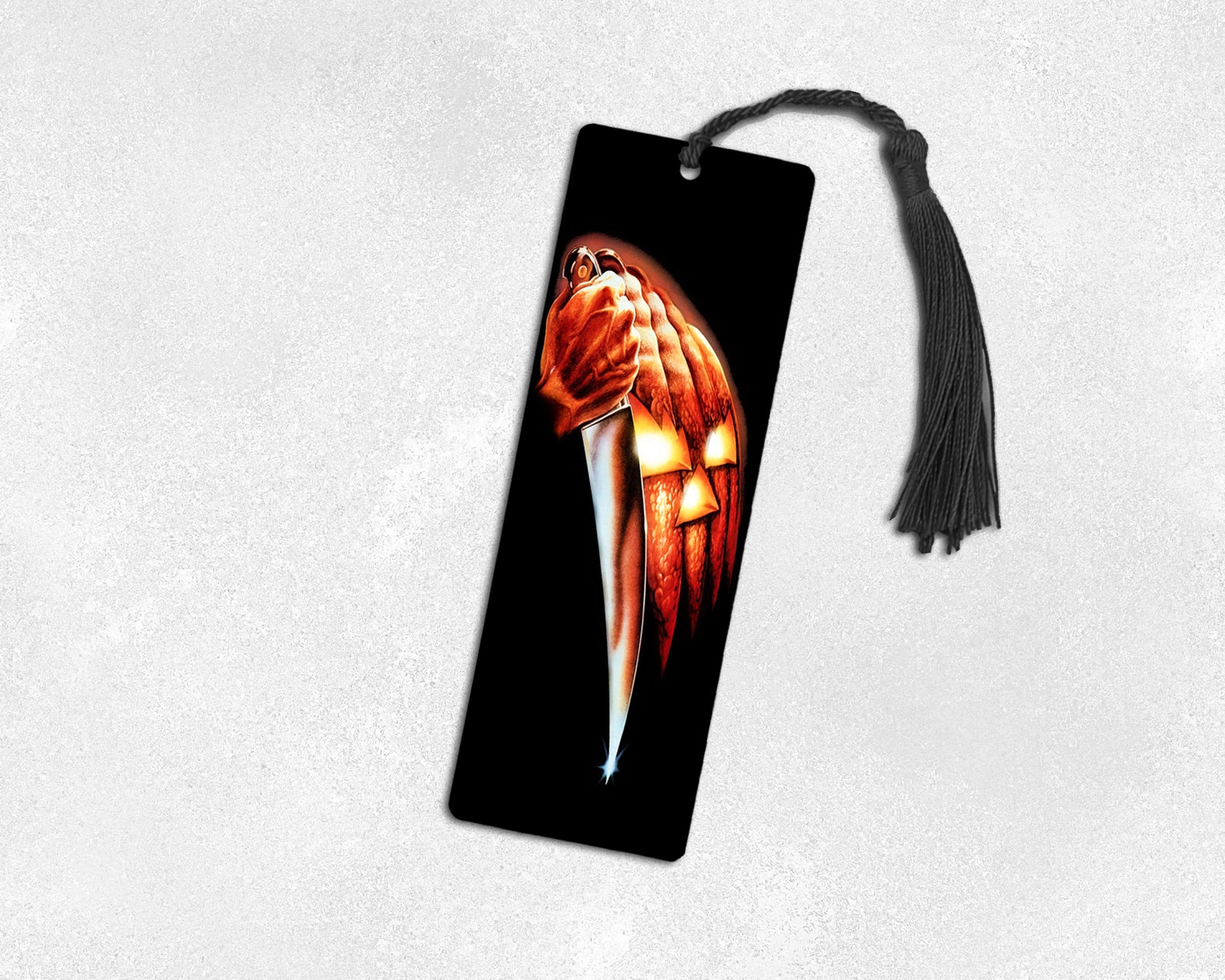 Halloween Pumpkin Hand Metal Bookmark