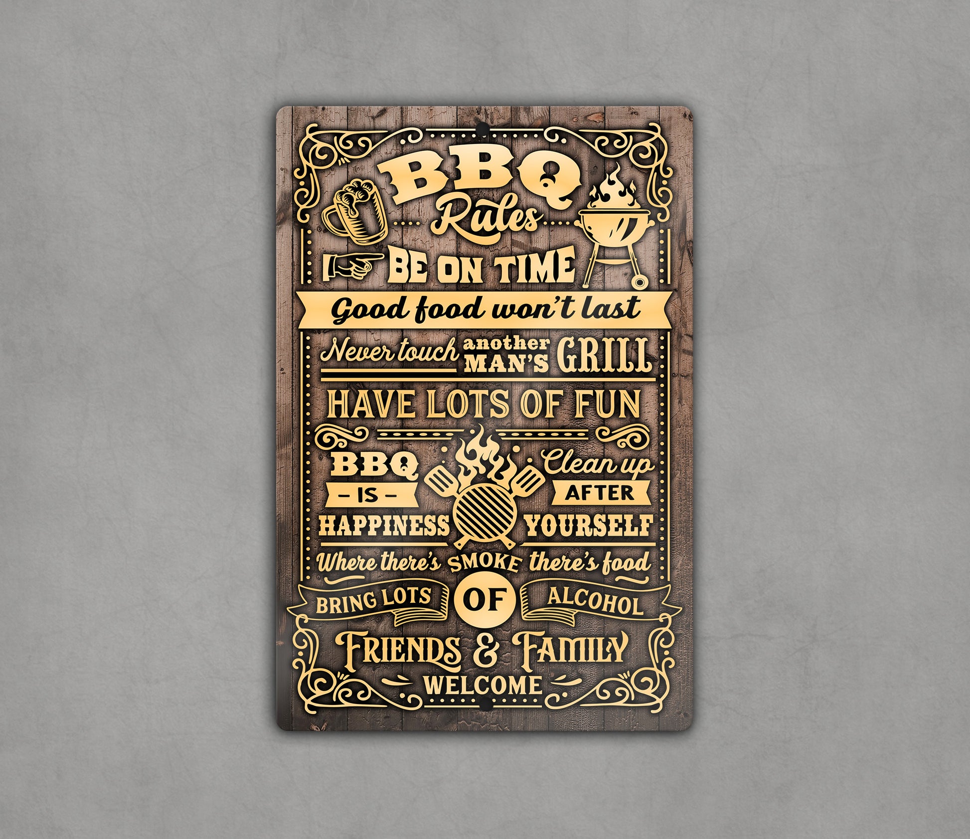 BBQ Rules Sign