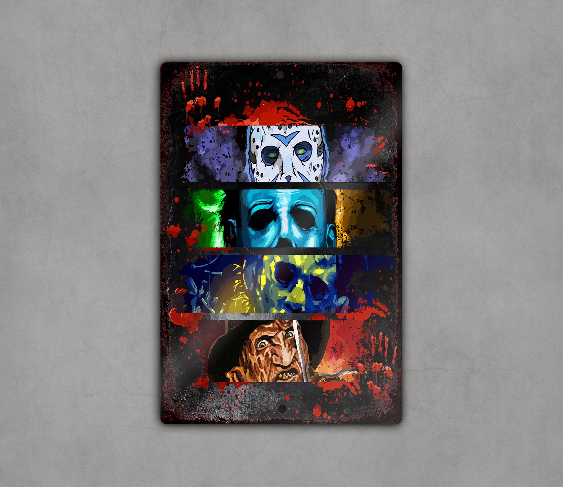 Slasher Friends Horror Movie Sign