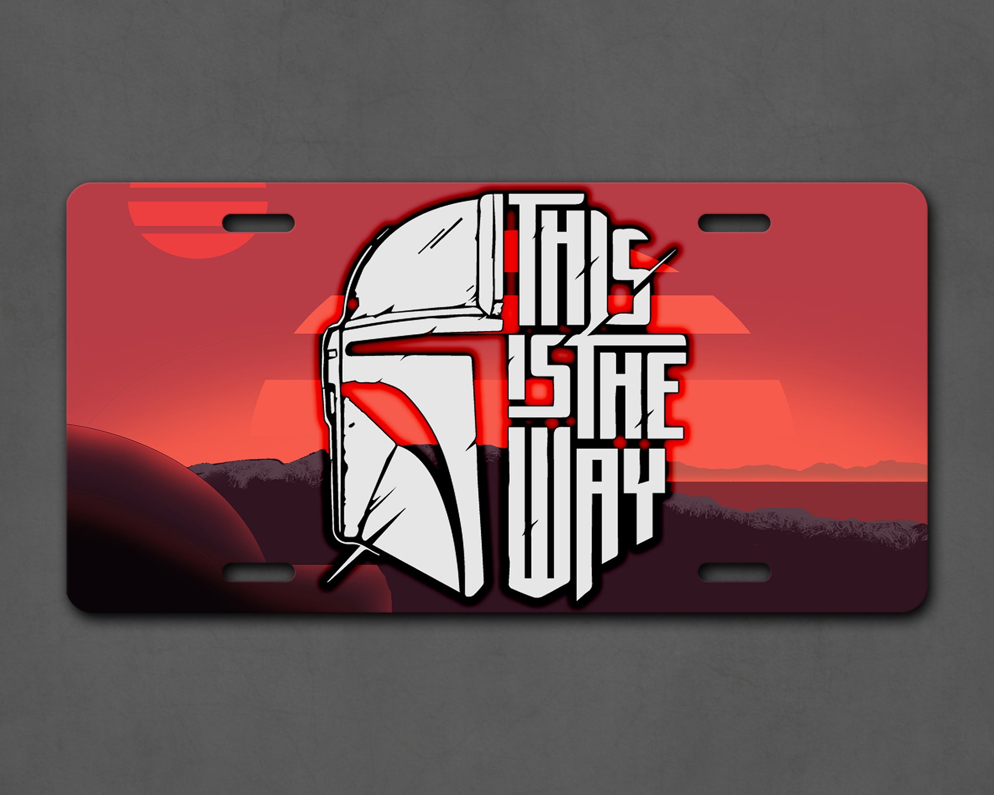 Mandalorian License Plate