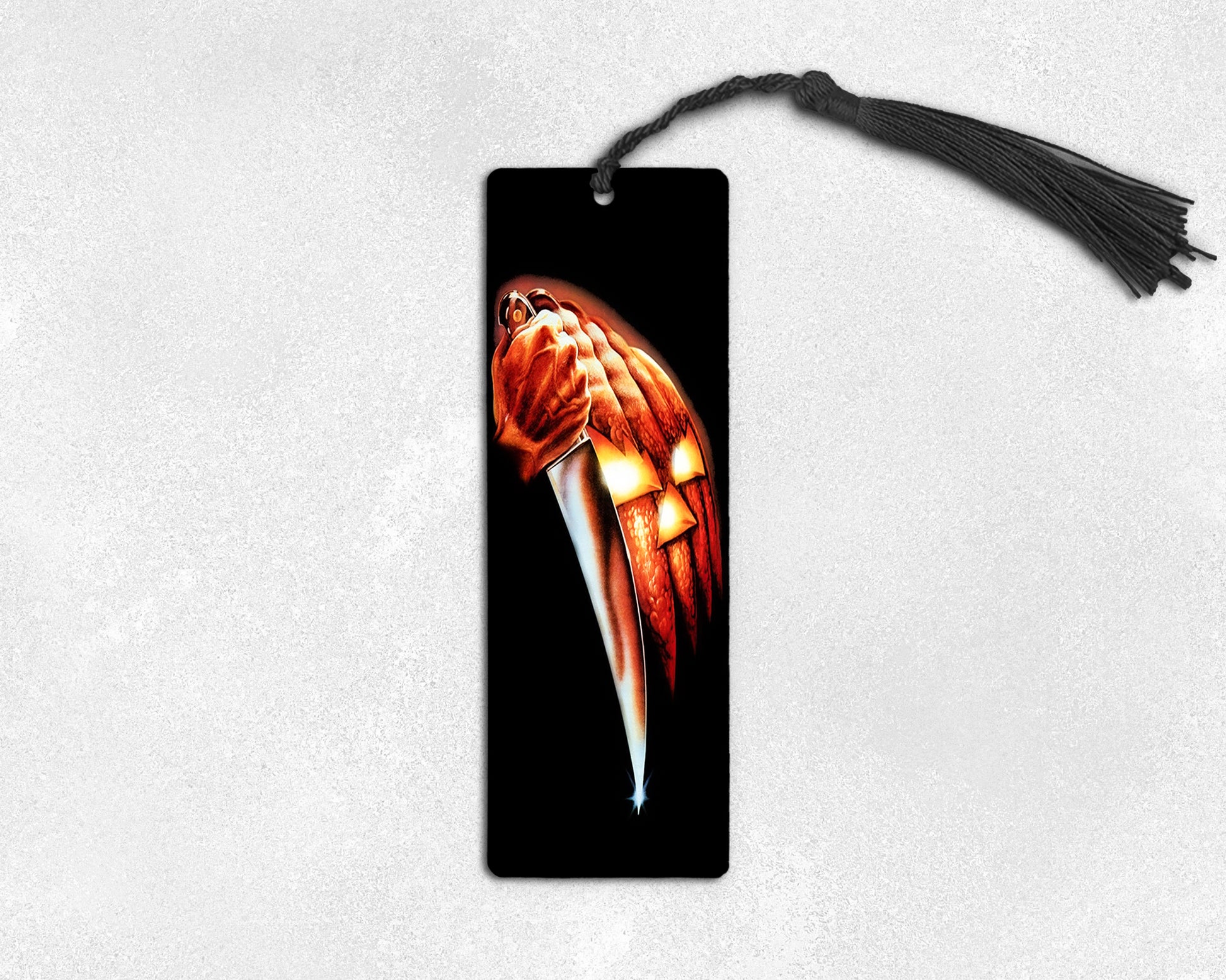 Halloween Pumpkin Hand Metal Bookmark