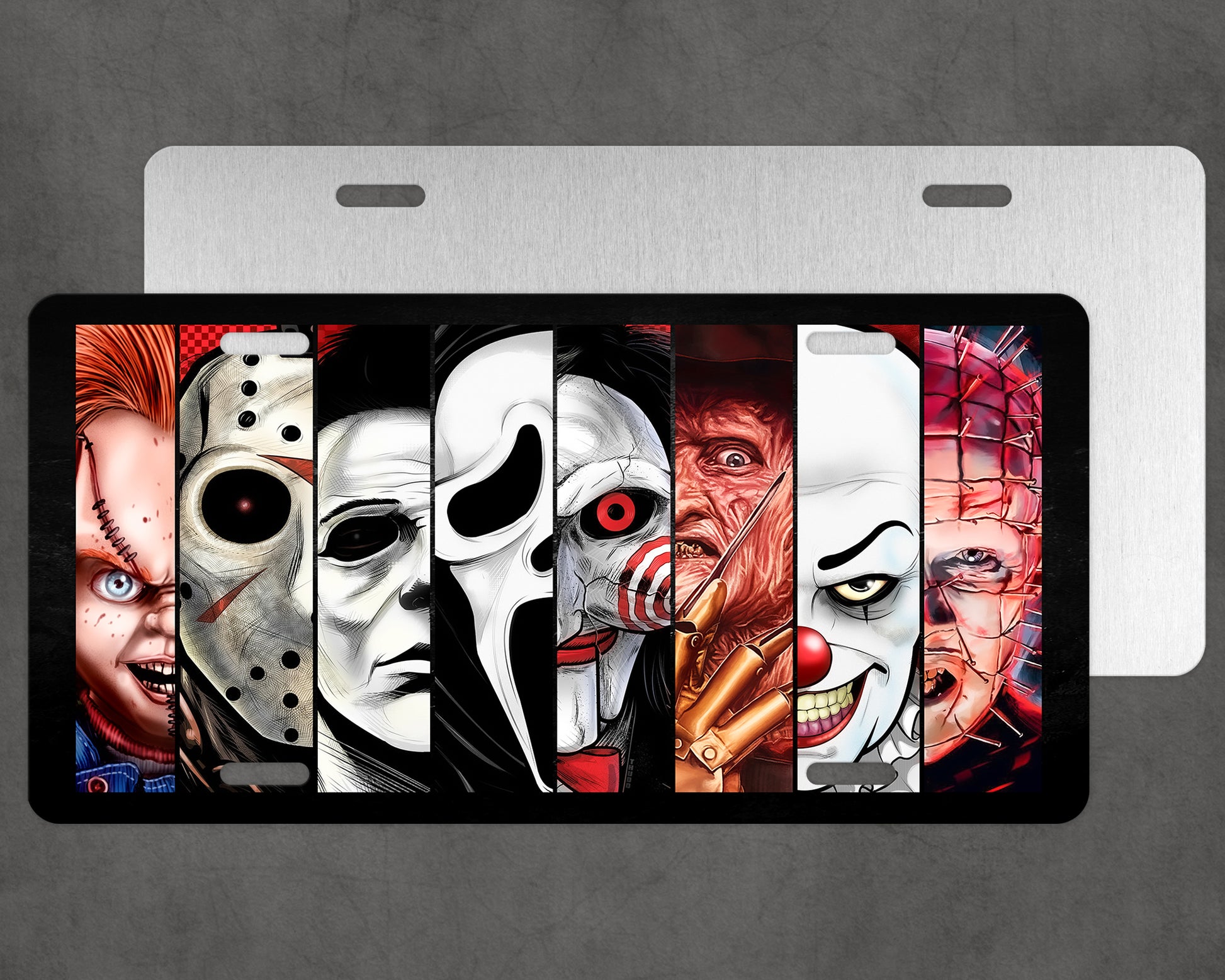 Horror Movie Icons License Plate