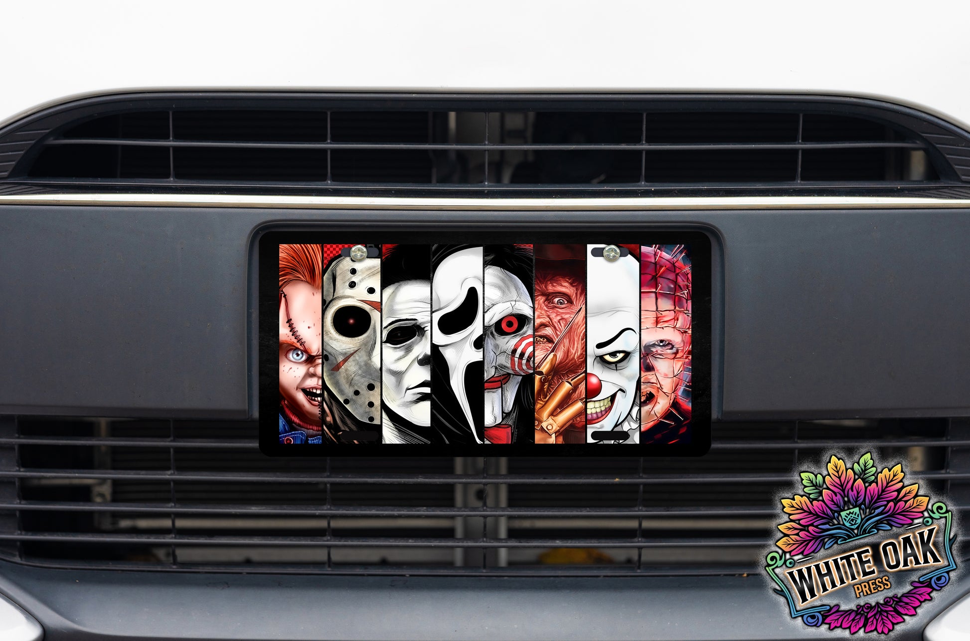 Horror Movie Icons License Plate